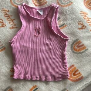 This is an adorable pink tank top from Zara! It is size 13-14 and lightly worn.